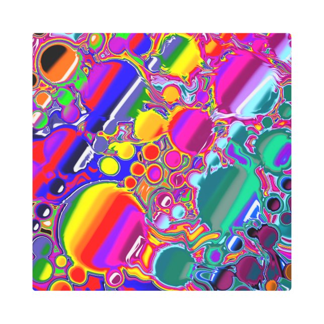 Arte abstracto de explosión en arco iris (Anverso)
