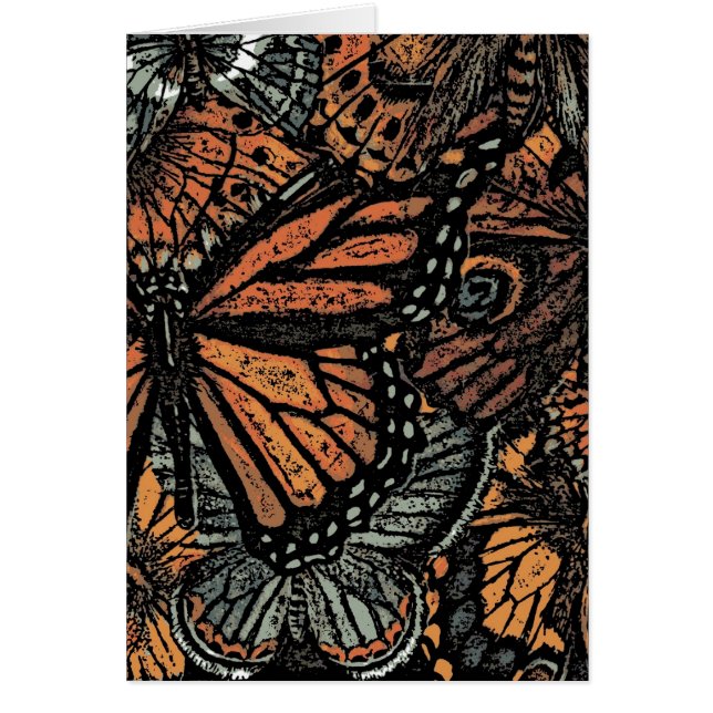 arte abstracto de fantasía de mariposa naranja (Frente)