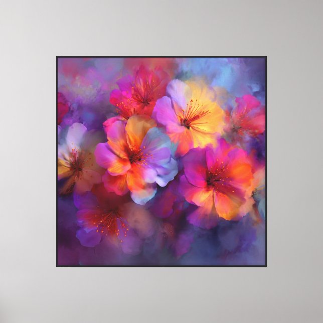 Arte abstracto de flor de hibisco celestial (Anverso)