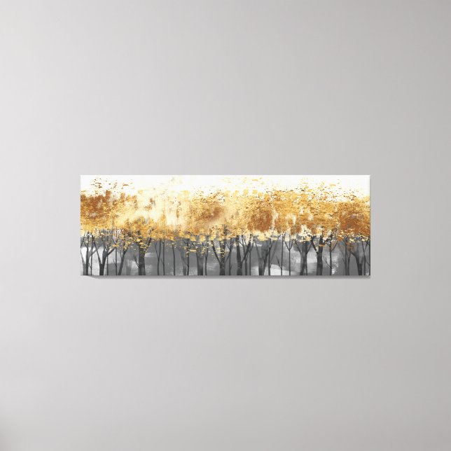 Arte abstracto de follaje de oro (Anverso)