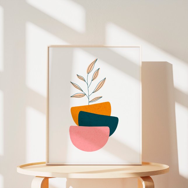 Arte abstracto de formas botánicas boho minimalist (Subido por el creador)