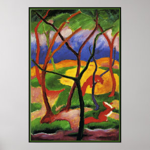arte abstracto de Franz Marc, Comadrejas Jugando