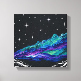 Arte abstracto de galaxia nocturna estrellada en l