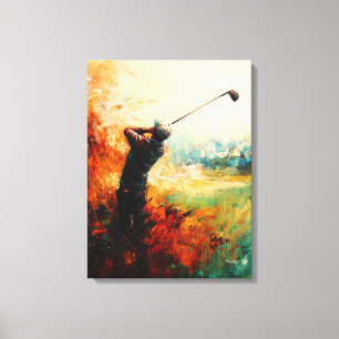 Arte abstracto de golfista