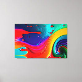 Arte abstracto de goteo de pintura vibrante Impres