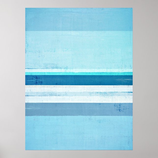 Arte abstracto de "hielo" azul y turquesa (Frente)