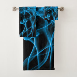Arte abstracto de humo azul etéreo