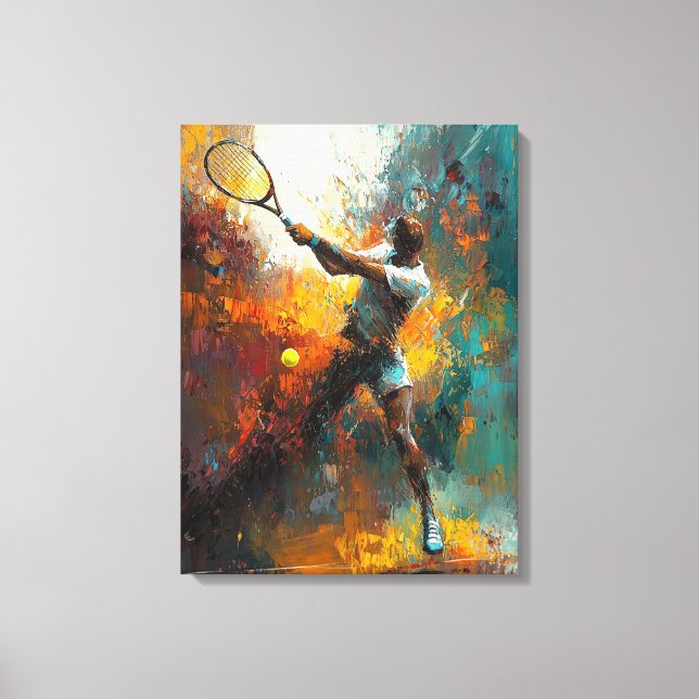 Arte abstracto de jugador de tenis (Anverso)