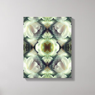 Arte abstracto de la flor de rosa blanca