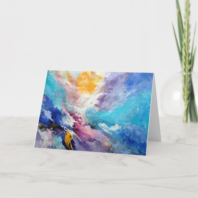 Arte abstracto de la tarjeta de felicitación (Anverso)