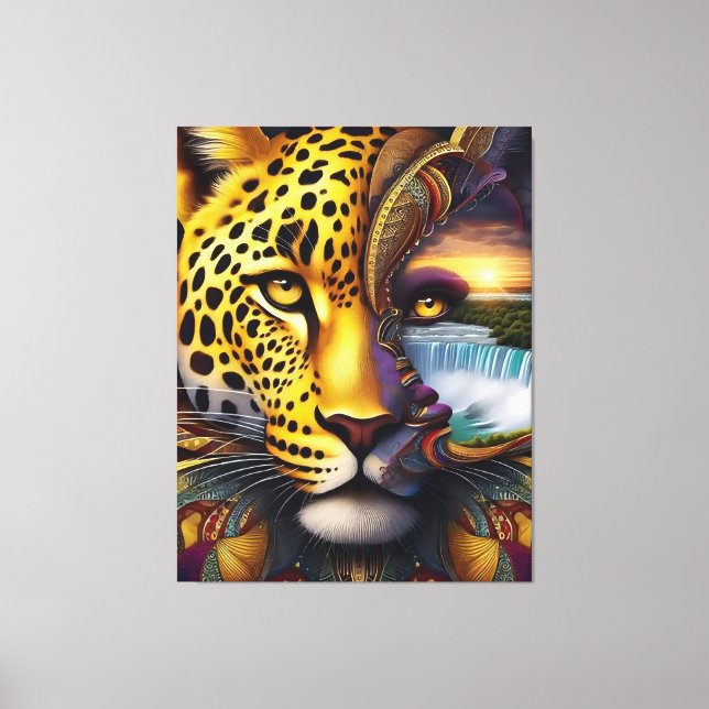 Arte abstracto de leopardo (Anverso)
