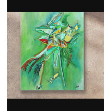 Arte abstracto de línea colorida decoración modern
