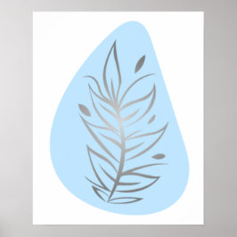 Arte abstracto de línea de planta