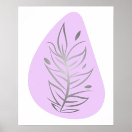 Arte abstracto de línea de planta