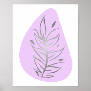 Arte abstracto de línea de planta
