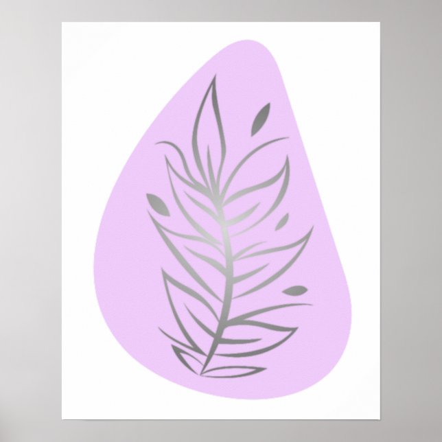 Arte abstracto de línea de planta (Frente)