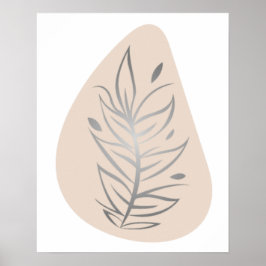 Arte abstracto de línea de planta