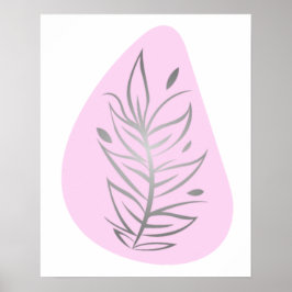 Arte abstracto de línea de planta