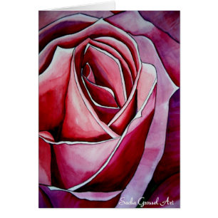 Arte abstracto de macroflor de rosa Rose acuarela