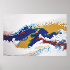 Arte abstracto de mármol acrílico fluido de color
