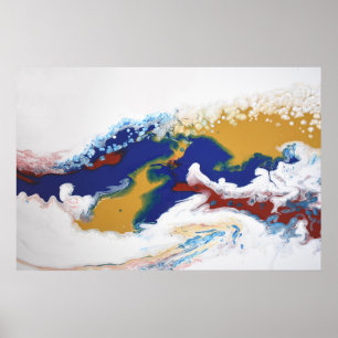 Arte abstracto de mármol acrílico fluido de color