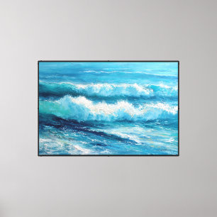 Arte abstracto de olas del océano en movimiento pa