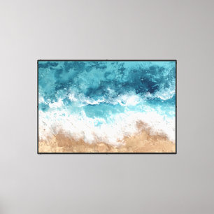 Arte abstracto de olas en la orilla del océano
