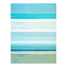 Arte abstracto de "Ondas" azul y beige