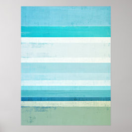 Arte abstracto de "Ondas" azul y beige