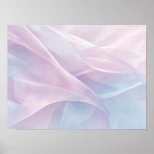 Arte abstracto de ondas fluidas pastel en pared