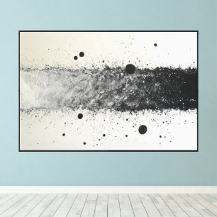 Arte abstracto de pared con banda de salpicaduras 