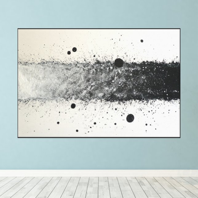 Arte abstracto de pared con banda de salpicaduras  (Insitu (piso de madera))