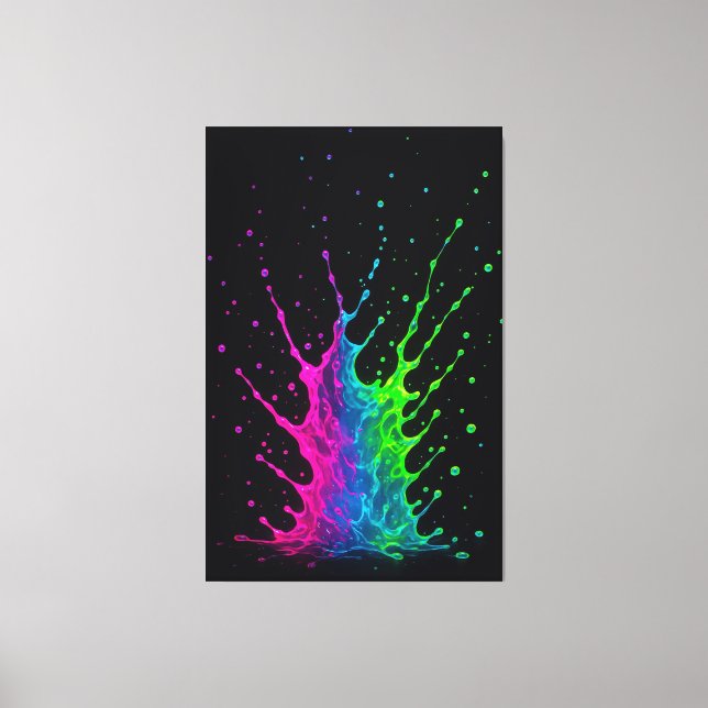 Arte abstracto de pared con salpicaduras de pintur (Anverso)