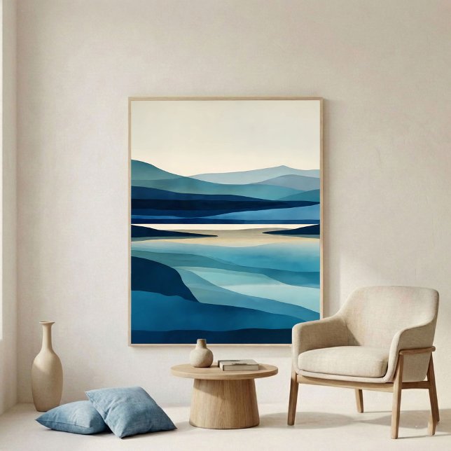 Arte abstracto de pared Cuenca del Lago Azul (Subido por el creador)