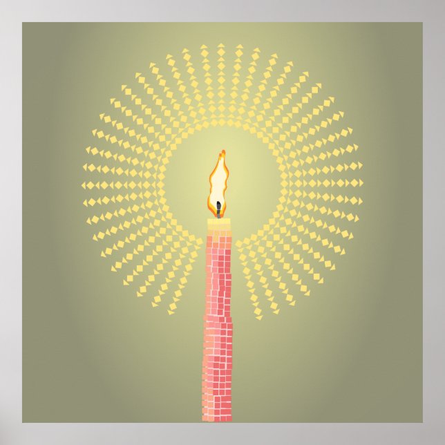 arte abstracto de pared de poster de velas (Frente)