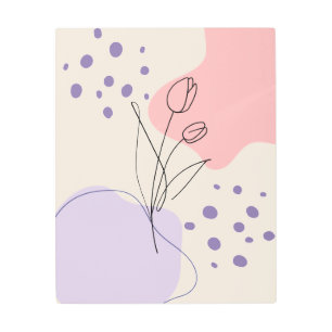 Arte abstracto de pared de tulipán