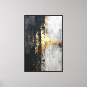 Arte abstracto de pared en negro, gris y ráfaga do