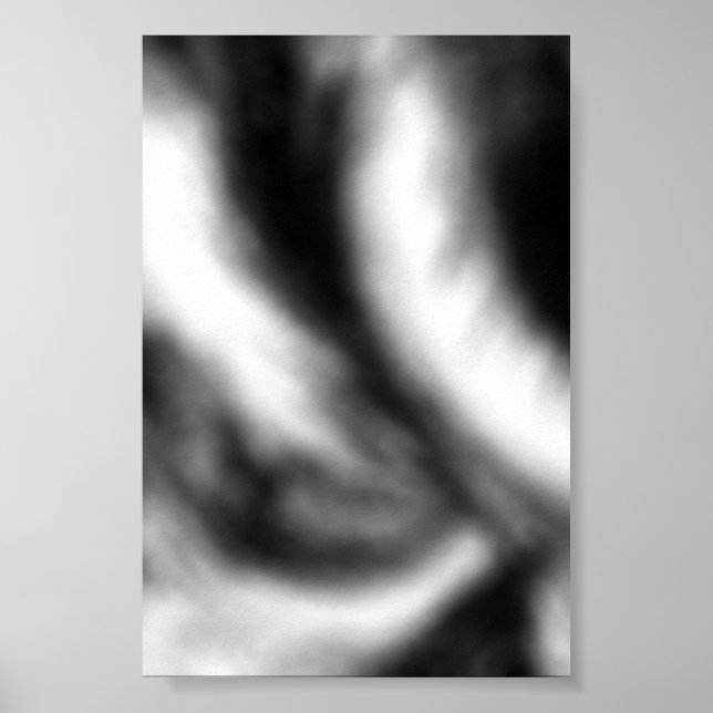 Arte abstracto de pared en negro y blanco (Frente)