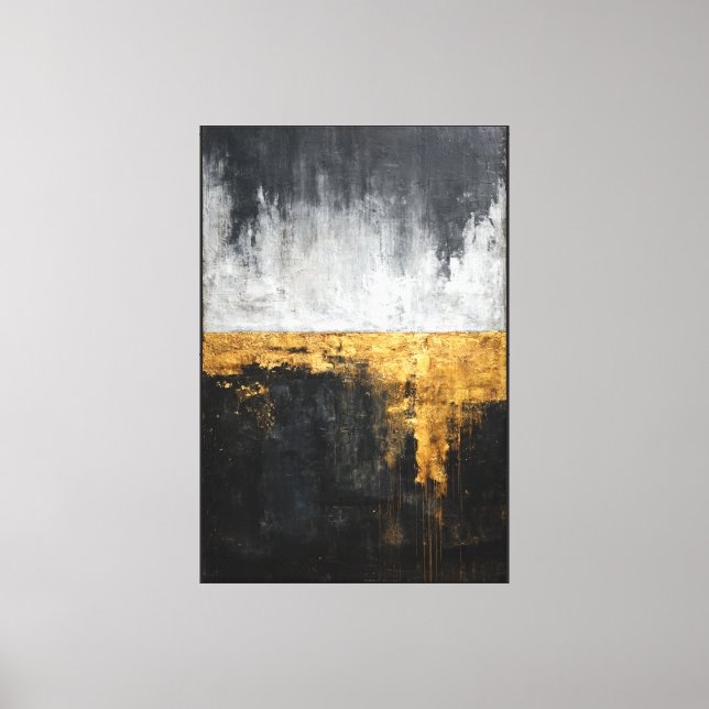 Arte abstracto de pared explosión negro, gris y do (Anverso)
