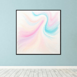 Arte abstracto de pared impreso en pastel suave fl