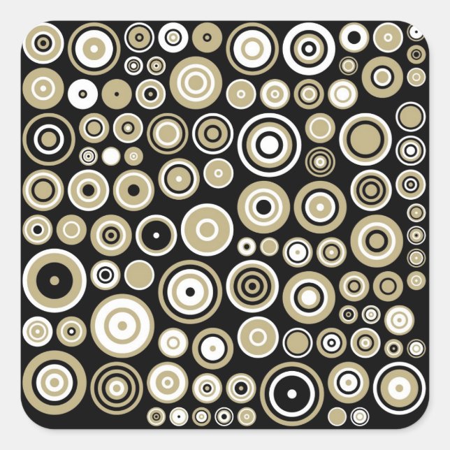 Arte abstracto de patrón retro - Pegatinas (Anverso)