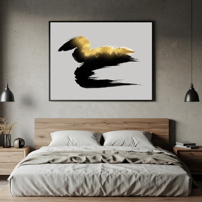Arte abstracto de pincelada dorada (Subido por el creador)