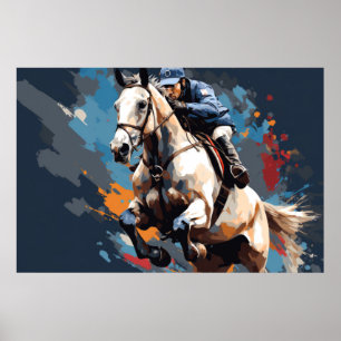 Arte abstracto de pintura deportiva de acción de e
