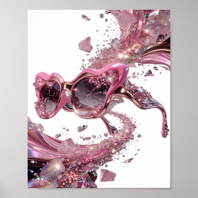 Arte abstracto de plata fresca v2 (Frente)