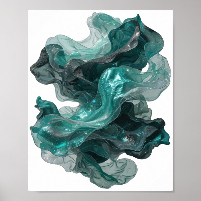 ARTE ABSTRACTO de plata hermoso (Frente)