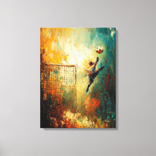 Arte abstracto de portero de fútbol