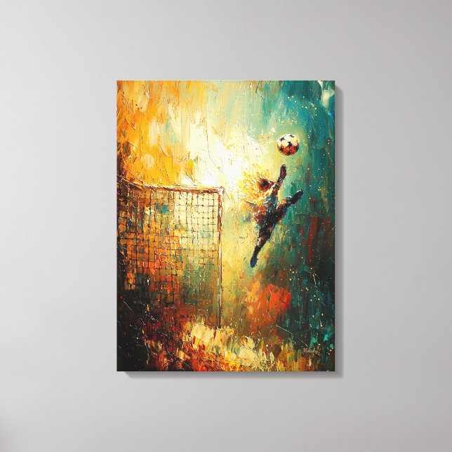 Arte abstracto de portero de fútbol (Anverso)