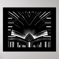 Arte abstracto de póster franja plateada curvada