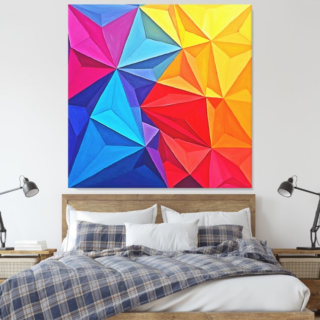 Arte abstracto de prisma geométrico audaz (Insitu(Dormitorio))