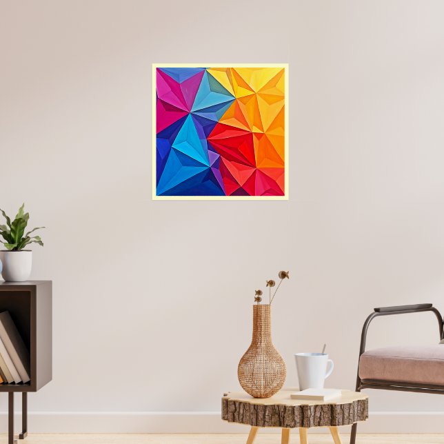 Arte abstracto de prisma geométrico audaz (Salón 3)